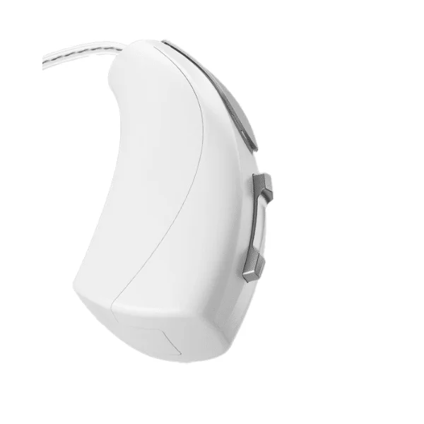 Audífono ergonómico con conectividad Bluetooth 2.4 GHz e inteligencia artificial